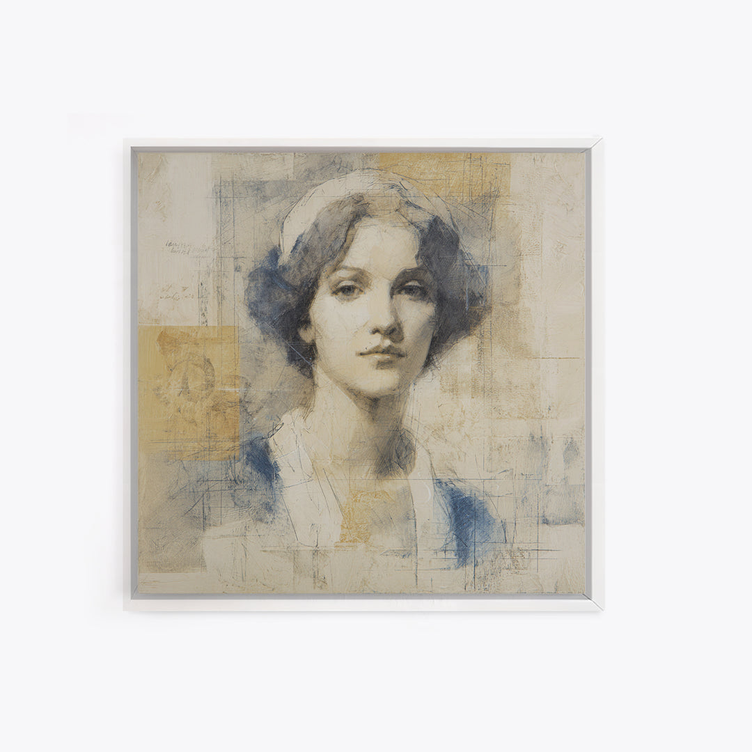 Classic Nude Figure Sketch Canvas Print, Black and White Art, Wall Decor, Living Room Decor, Fine Art, Monochrome, Abstract Art, BAW-1x1-81