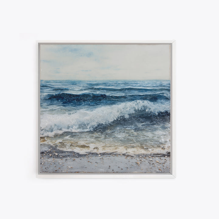 Stormy Ocean Wave Canvas Print, Black and White Art, Boho Decor, Living Room Decor, Fine Art, Monochrome, Halloween Decor, BAW-1x1-82