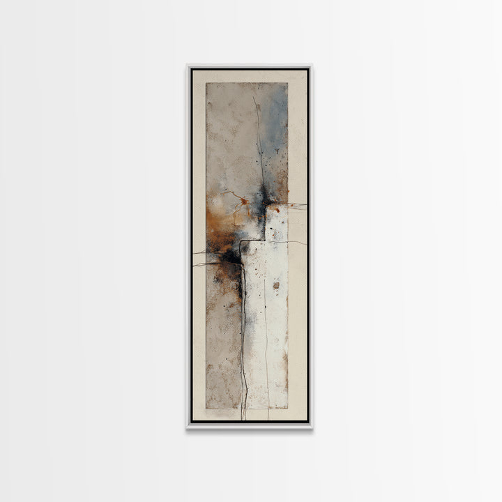 Minimal Face Pair Drawn Framed Canvas Print, Black and White Art, Fine Art Print, Living Room Decor, Oil Painting, Monochrome, BAW-1x3-50