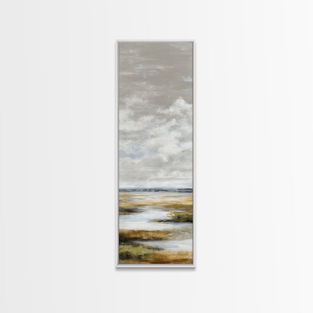 Misty Bridge Landscape Canvas Print, Black and White Art, Printable, Living Room Decor, Monochrome, Living Room Wall Art, BAW-1x3-7