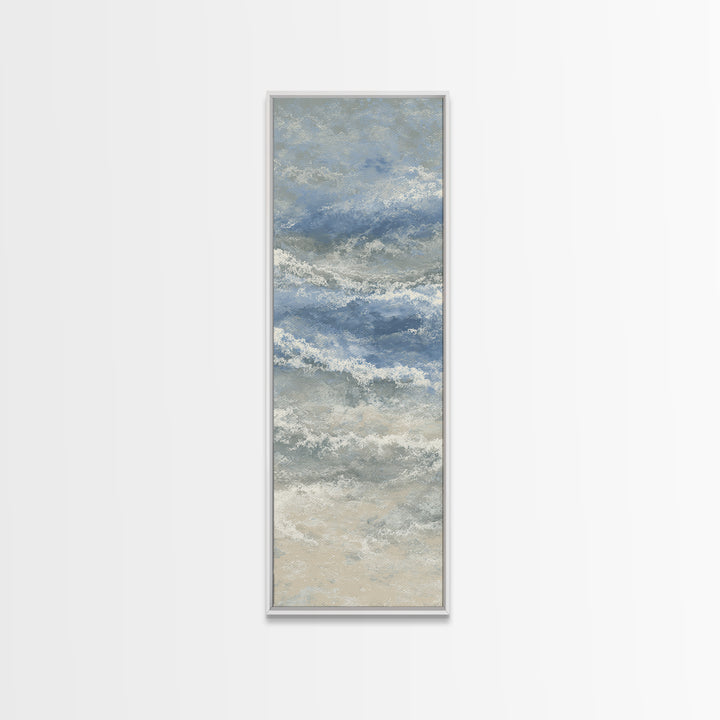 Stormy Ocean Wave Framed Canvas Print, Black and White Art, Modern Decor, Living Room Decor, Fine Art, Monochrome, Wall Decor, BAW-1x3-70