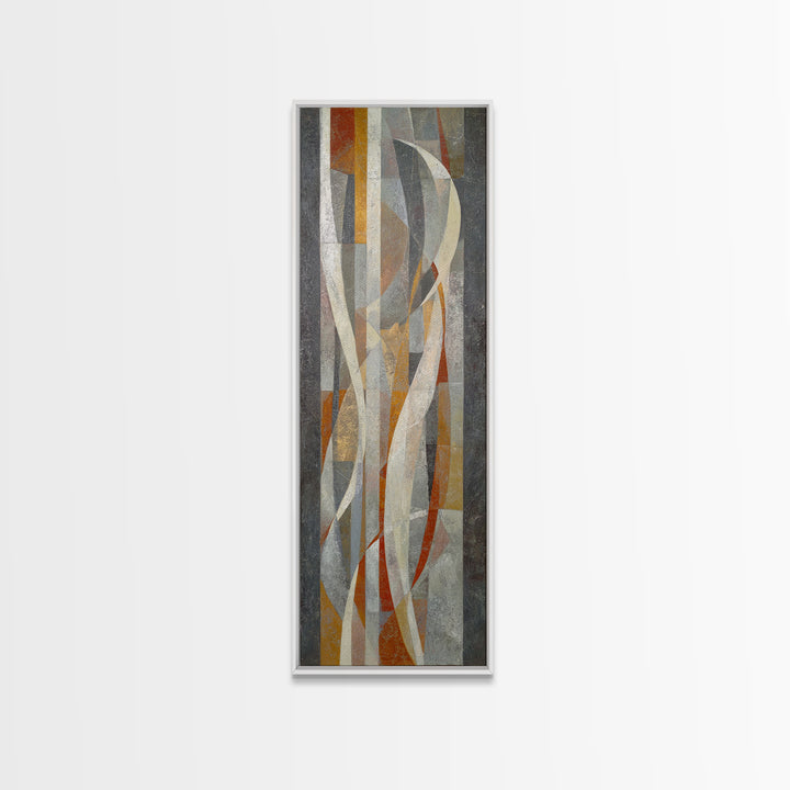 Abstract Marble Texture Framed Canvas Print, Black and White Art, Neutral Decor, Living Room Decor, Fine Art, Monochrome, BAW-1x3-75