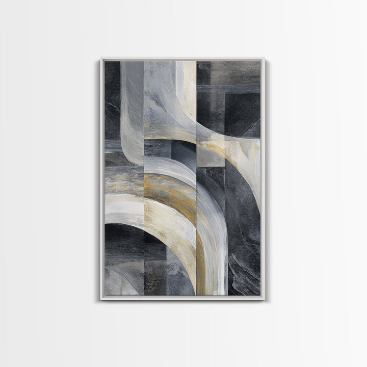 Abstract Marble Texture Canvas Print, Black and White Art, Print, Living Room Decor, Abstract Art, Monochrome, Printable Art, BAW-2x3-23