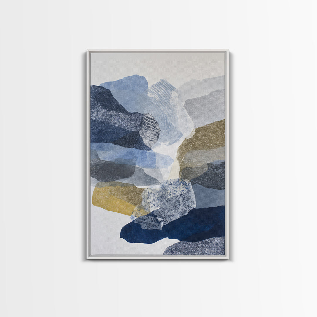 Abstract Charcoal Gestures on White Paper Canvas Print, Black and White Art, Photo Prints, Living Room Decor, Monochrome, BAW-2x3-36