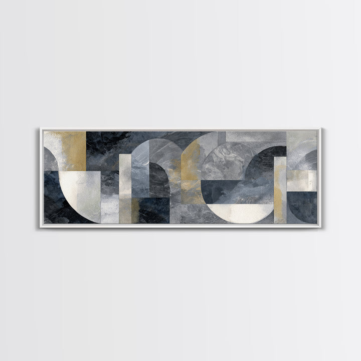 Abstract Marble Texture Framed Canvas Print, Black and White Art, Original Art, Living Room Decor, Abstract Art, Monochrome, BAW-3x1-79