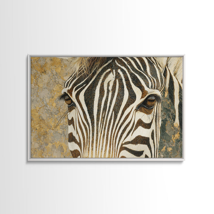 Zebra Stripe Closeup as Graphic Abstraction Canvas Print, Black and White Art, Cabin Decor, Living Room Decor, Monochrome, BAW-3x2-36