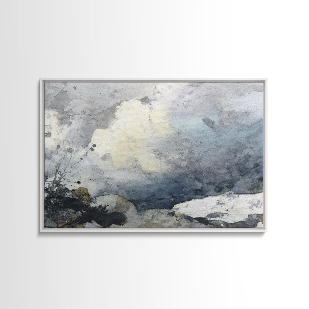 Classic Nude Figure Sketch Canvas Print, Black and White Art, Modern Art, Living Room Decor, Oil Painting, Monochrome, BAW-3x2-37