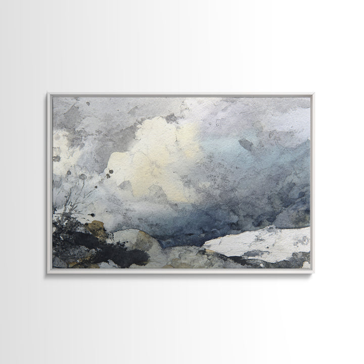 Classic Nude Figure Sketch Canvas Print, Black and White Art, Modern Art, Living Room Decor, Oil Painting, Monochrome, BAW-3x2-37
