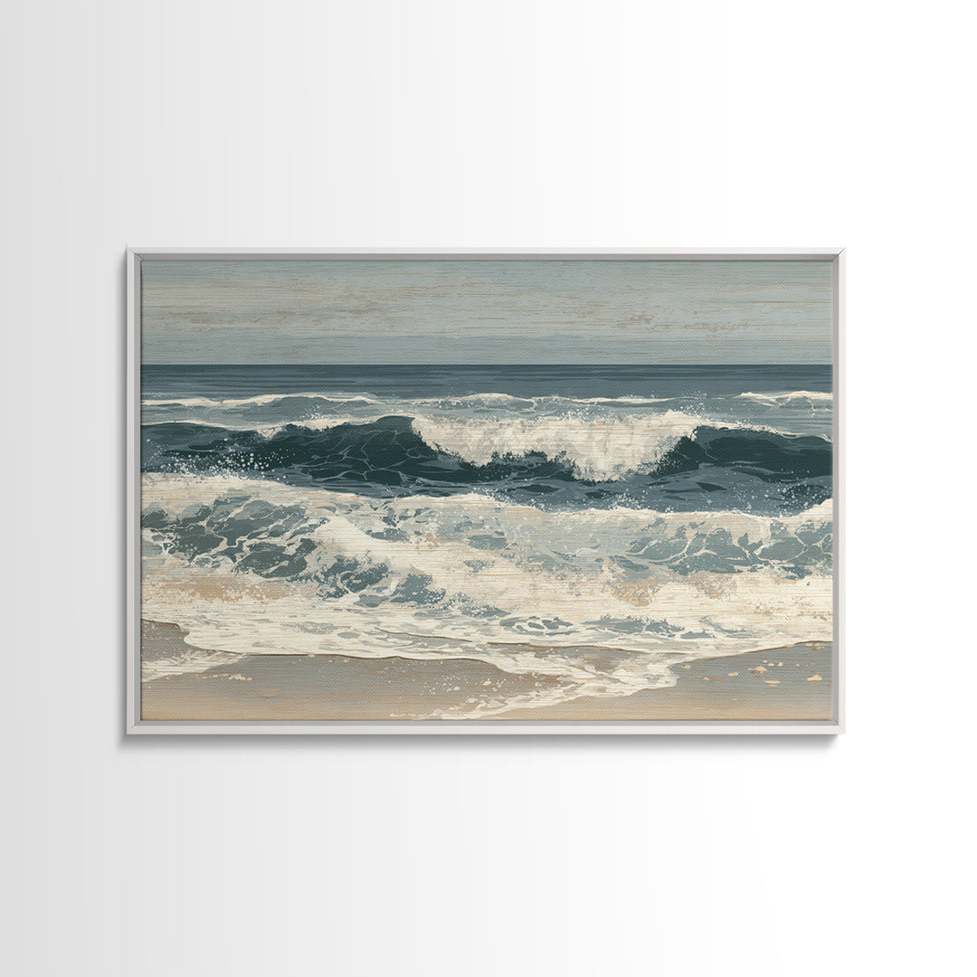Stormy Ocean Wave Canvas Print, Black and White Art, Printable Art, Living Room Decor, Fine Art, Monochrome, Gallery Decor, BAW-3x2-62