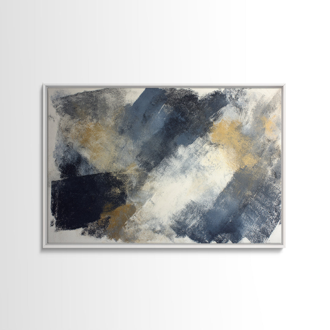 Abstract Charcoal Gestures on White Paper Canvas Print, Black and White Art, Modern Wall Art, Living Room Decor, Monochrome, BAW-3x2-8