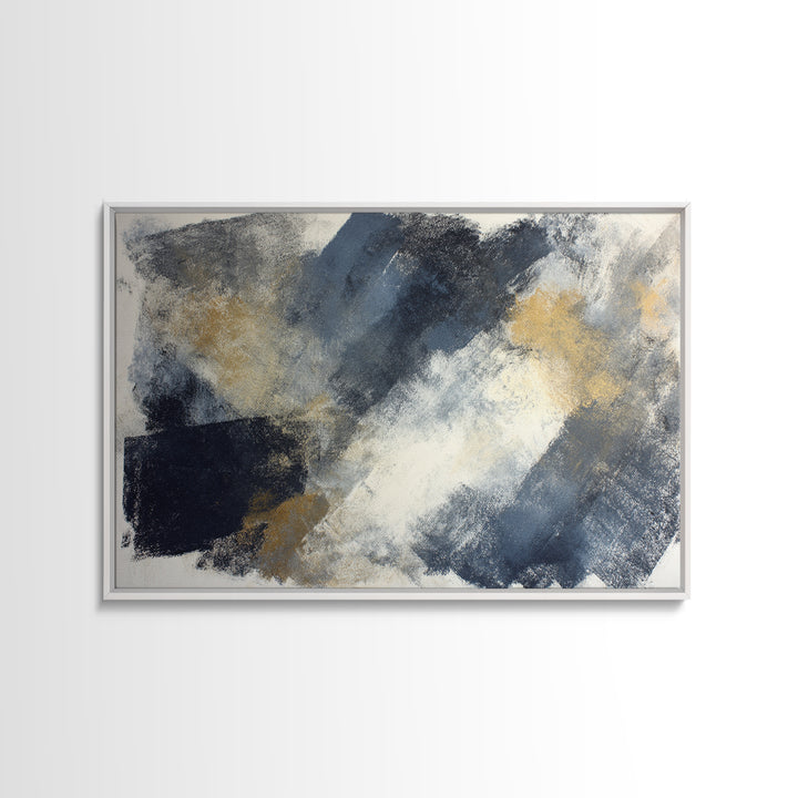 Abstract Charcoal Gestures on White Paper Canvas Print, Black and White Art, Modern Wall Art, Living Room Decor, Monochrome, BAW-3x2-8