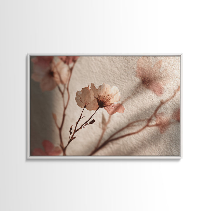 Minimal Botanical Branch Framed Canvas Print, Black and White Art, Modern Art, Living Room Decor, Watercolor Art, Monochrome, BAW-3x2-82