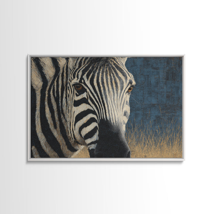 Zebra Stripe Closeup as Graphic Abstraction Canvas Print, Black and White Art, Art, Living Room Decor, Fine Art, Monochrome, BAW-3x2-84