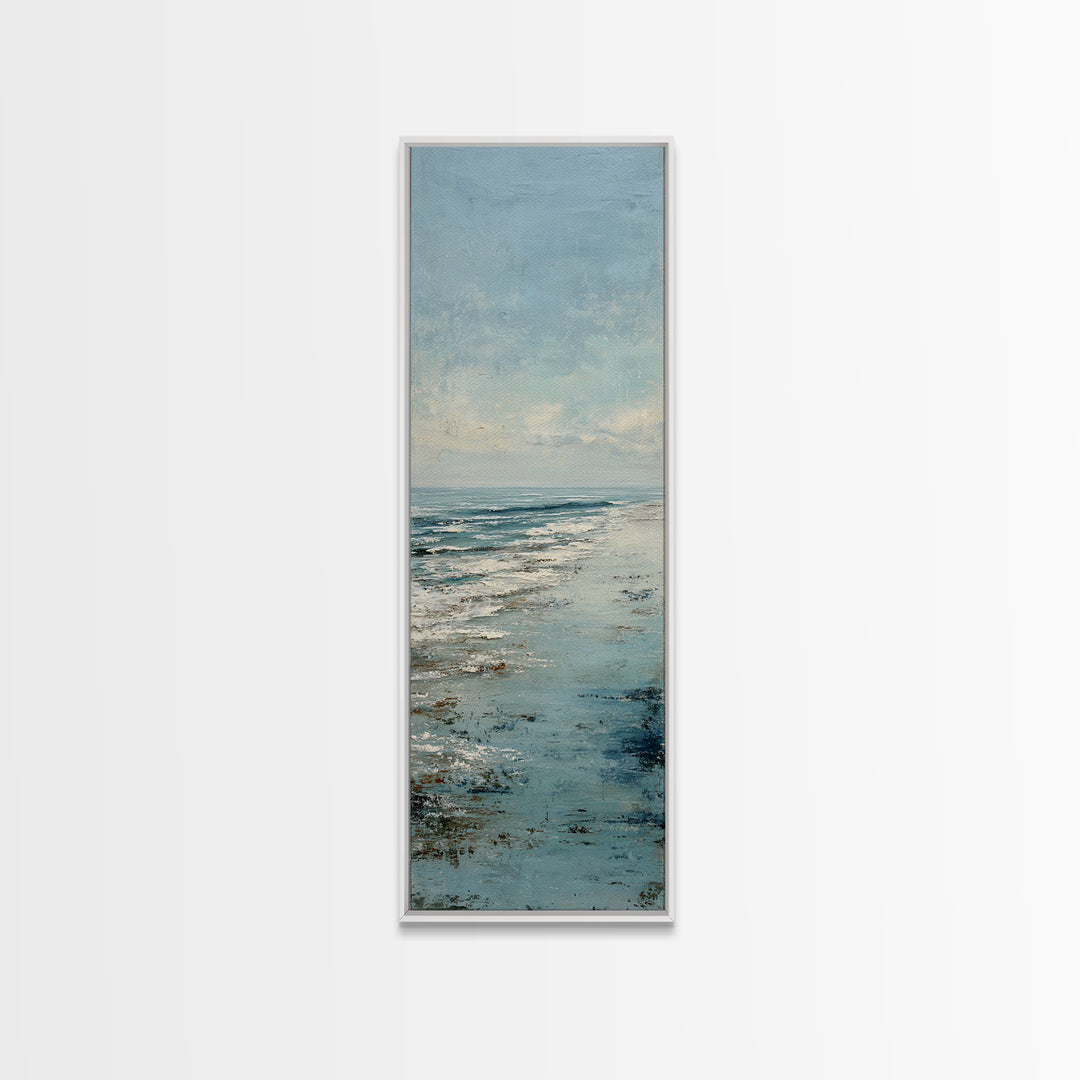 Abstract Ocean Horizon Canvas Print, Beach Art, Room Decor, Coastal Decor, Fine Art, Shore, Original Painting, Digital Wall Art, BEA-1x3-28