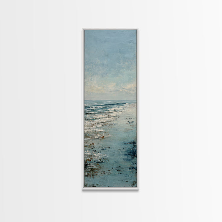 Abstract Ocean Horizon Canvas Print, Beach Art, Room Decor, Coastal Decor, Fine Art, Shore, Original Painting, Digital Wall Art, BEA-1x3-28