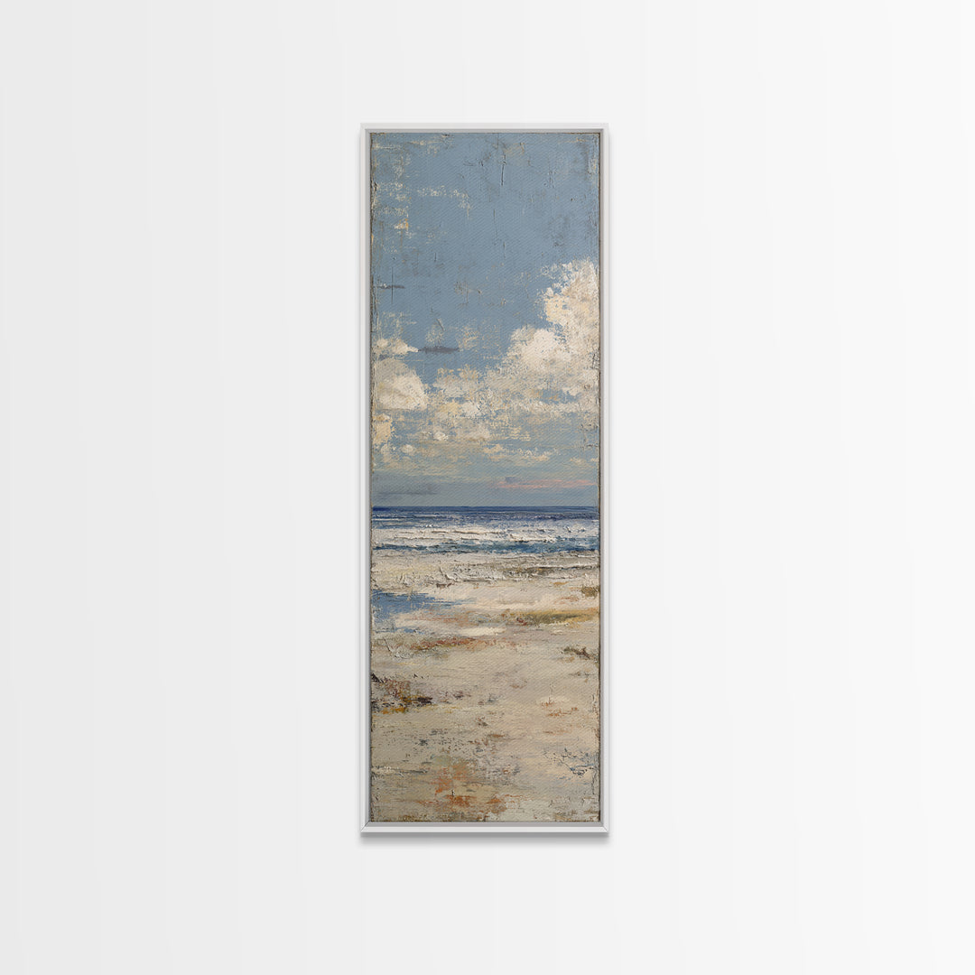 Abstract Ocean Horizon Framed Canvas Print, Beach Art, Home Decor, Coastal Decor, Shore, Printable Art, Abstract Wall Art, BEA-1x3-52