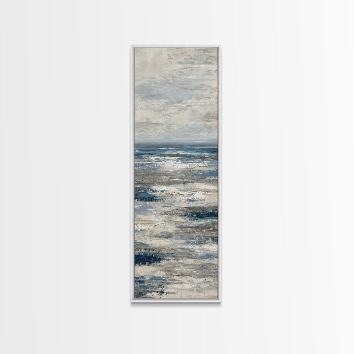 Abstract Ocean Horizon Framed Canvas Print, Beach Art, Abstract Art, Coastal Decor, Fine Art, Shore, Modern Art, Beach Wall Art, BEA-1x3-76