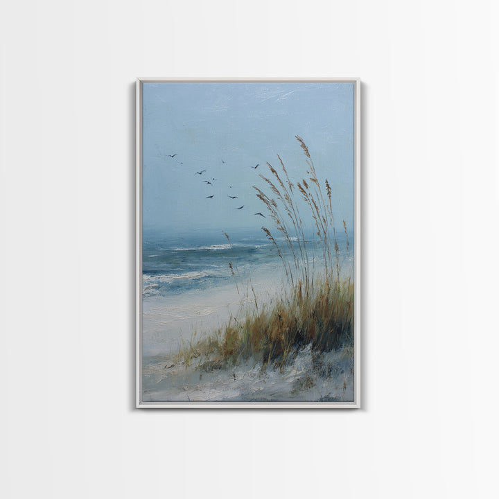 Sea Oats Swaying Framed Canvas Print, Beach Art, Abstract Wall Art, Coastal Decor, Fine Art, Shore, Coastal Art, Beach Print, BEA-2x3-85