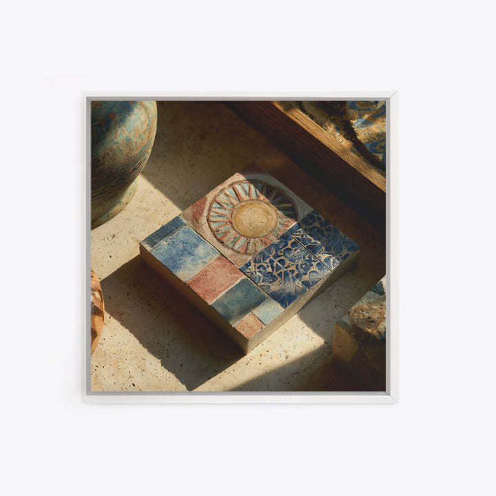 Mystic Hand Holding a Tiny Sun Canvas Print, Boho Art, Modern Decor, Living Room Decor, Oil Painting, Bohemian, Wall Decor, BOH-1x1-54