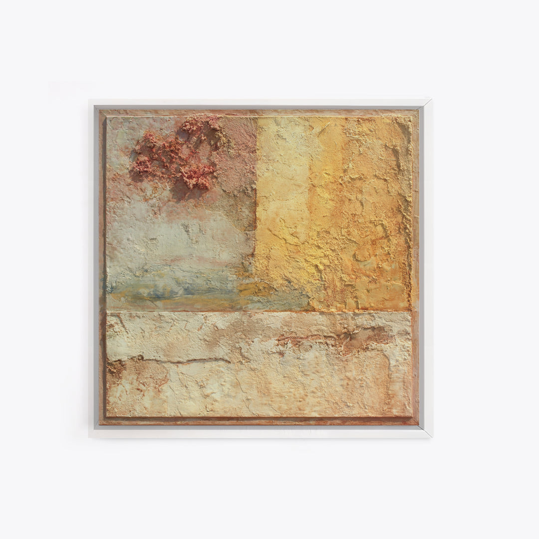 Earth Tone Mountain and River Abstraction Canvas Print, Boho Art, Modern Decor, Living Room Decor, Fine Art, Bohemian, BOH-1x1-59