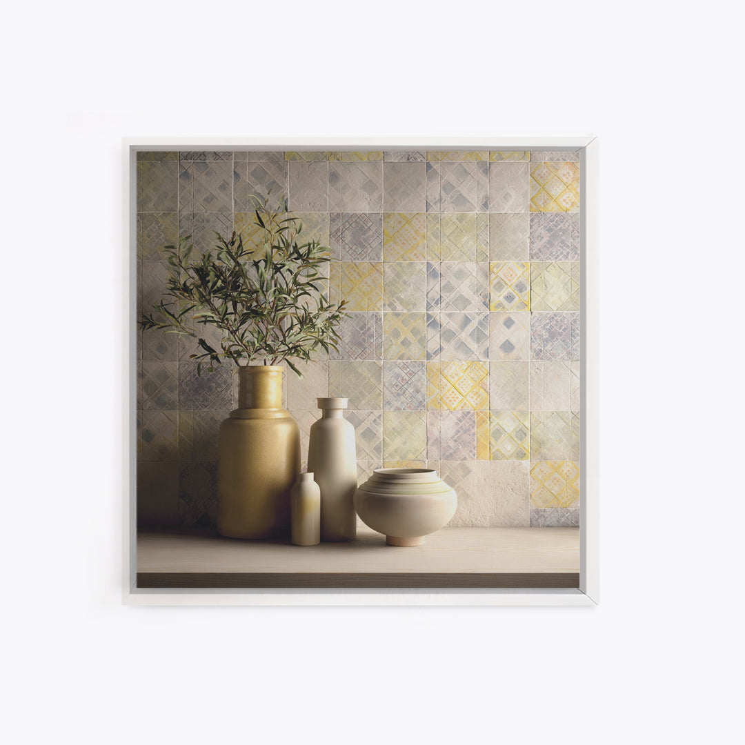 Tribal Neutral Pattern Canvas Print, Boho Art, Minimalist Decor, Living Room Decor, Fine Art, Bohemian, Digital Wall Art, BOH-1x1-86