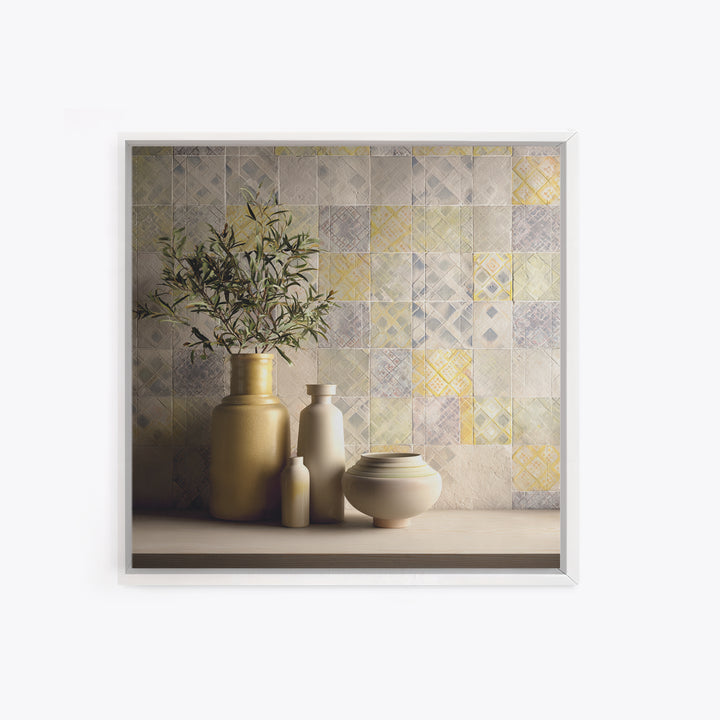 Tribal Neutral Pattern Canvas Print, Boho Art, Minimalist Decor, Living Room Decor, Fine Art, Bohemian, Digital Wall Art, BOH-1x1-86