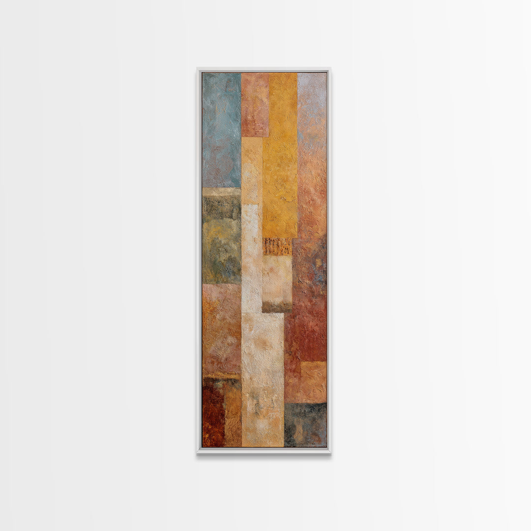Desert Sun with Cactus and Warm Clay Canvas Print, Boho Art, Art Print, Living Room Decor, Oil Painting, Bohemian, BOH-1x3-13