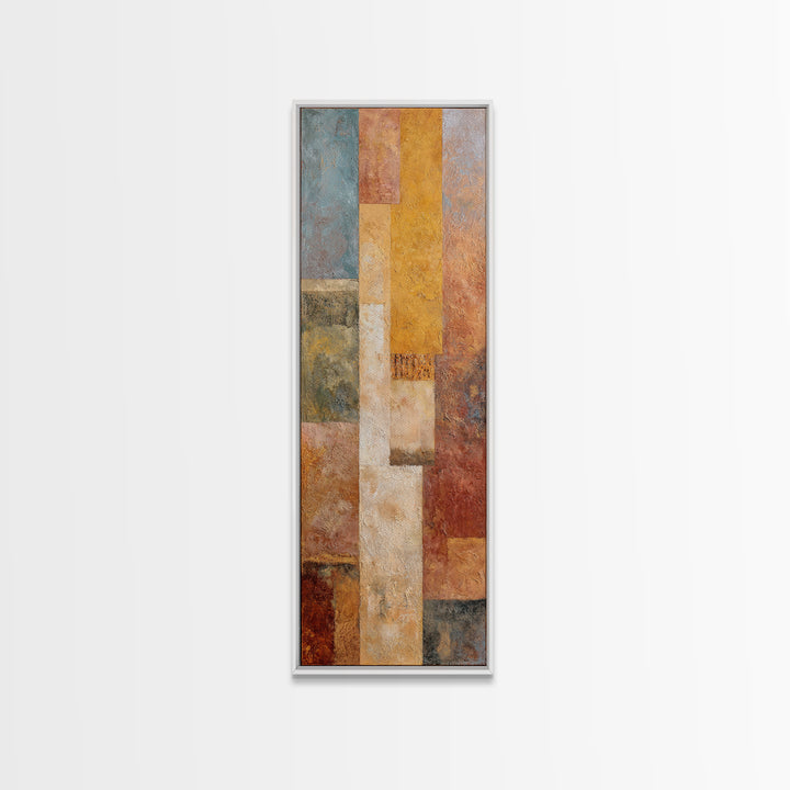 Desert Sun with Cactus and Warm Clay Canvas Print, Boho Art, Art Print, Living Room Decor, Oil Painting, Bohemian, BOH-1x3-13