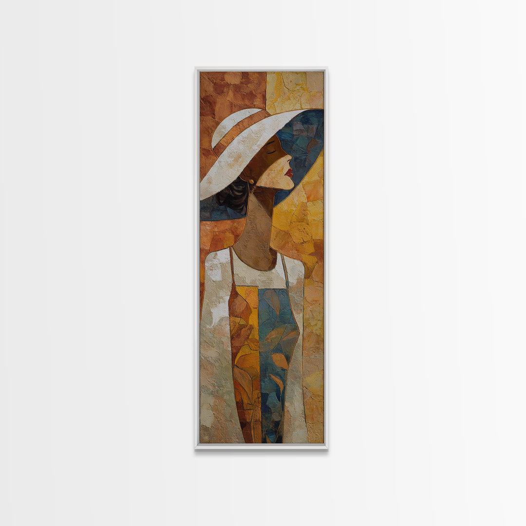 Desert Woman Portrait Framed Canvas Print, Boho Art, Printable Art, Living Room Decor, Fine Art, Bohemian, Neutral Decor, BOH-1x3-3