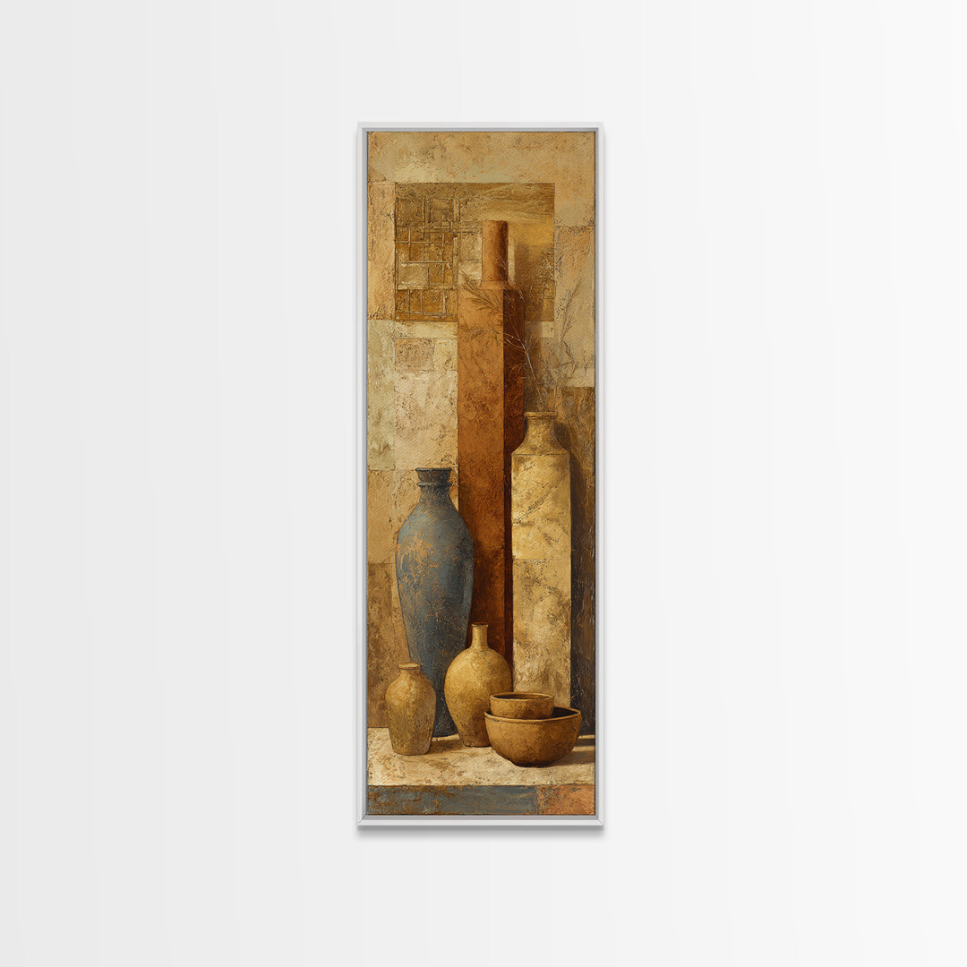 Wild Horse in Dusty Golden Light Canvas Print, Boho Art, Abstract Art, Living Room Decor, Bohemian 344, Set of Prints, BOH-1x3-44