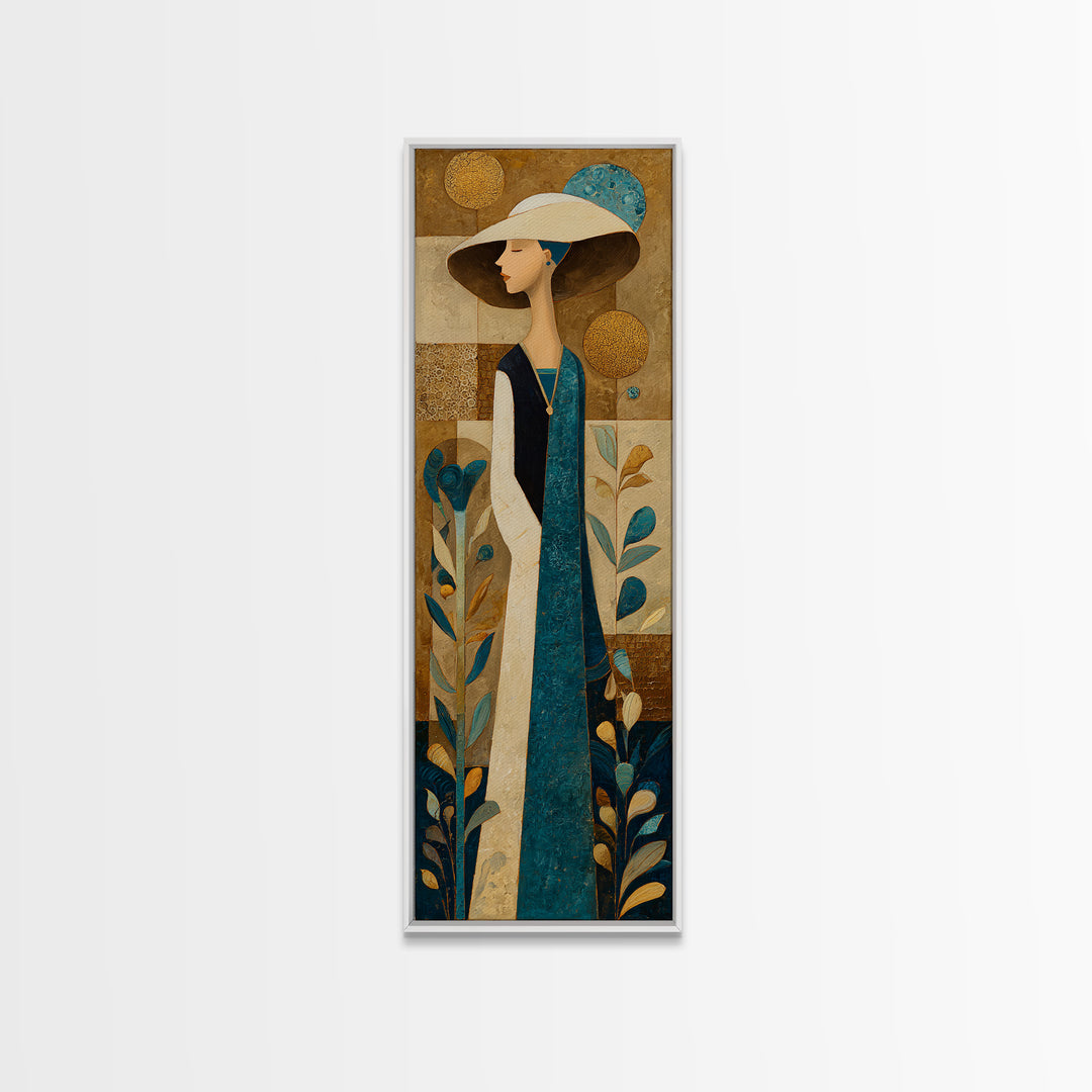 Desert Woman Portrait Canvas Print, Boho Art, Luxury Decor, Living Room Decor, Fine Art, Bohemian, Digital Art, Printable, BOH-1x3-51