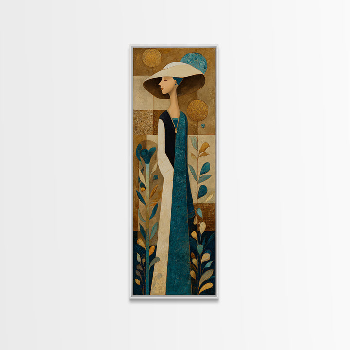 Desert Woman Portrait Canvas Print, Boho Art, Luxury Decor, Living Room Decor, Fine Art, Bohemian, Digital Art, Printable, BOH-1x3-51
