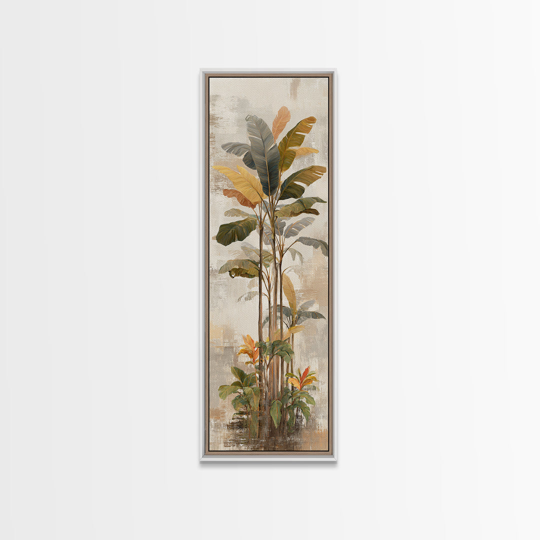 Terracotta Palm Leaves Canvas Print, Boho Art, Art Deco, Living Room Decor, Fine Art, Bohemian, Modern Wall Art, Boho Decor, BOH-1x3-65