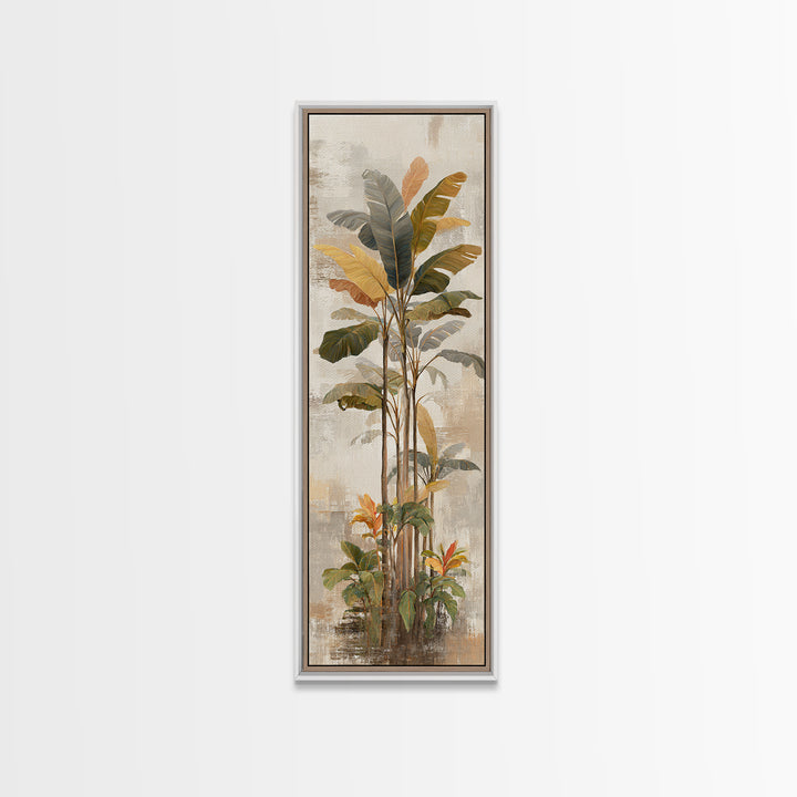 Terracotta Palm Leaves Canvas Print, Boho Art, Art Deco, Living Room Decor, Fine Art, Bohemian, Modern Wall Art, Boho Decor, BOH-1x3-65