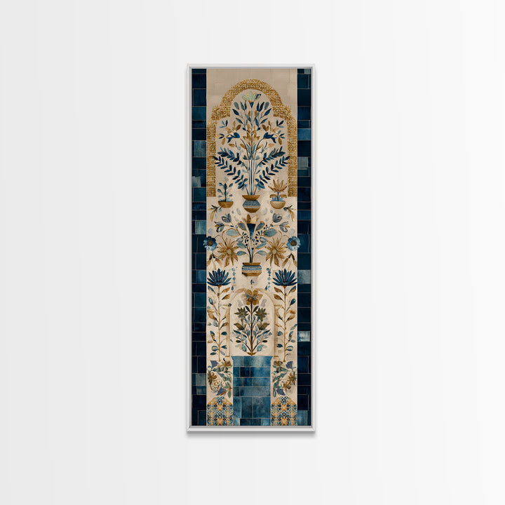 Hand Painted Moroccan Arch Canvas Print, Boho Art, Living Room Decor, Fine Art, Bohemian, Modern Decor, Fine Art Print, BOH-1x3-7