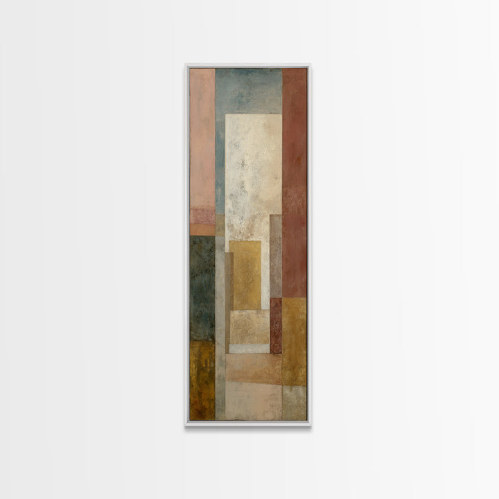 Sunrise over Rolling Dunes in Muted Peach Canvas Print, Boho Art, Wall Print, Living Room Decor, Bohemian, Minimalist Decor, BOH-1x3-81