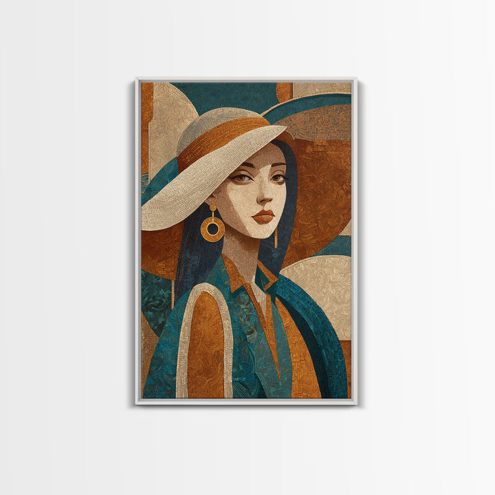 Desert Woman Portrait Canvas Print, Boho Art, Canvas Art, Living Room Decor, Fine Art, Bohemian, Wall Art Set, Gallery Decor, BOH-2x3-23