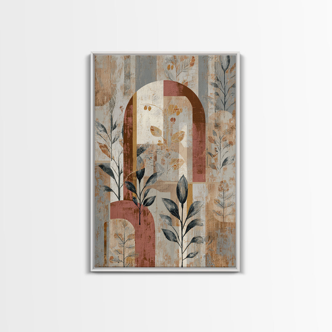 Neutral Rainbow Arches Canvas Print, Boho Art, Living Room Decor, Abstract Art, Bohemian, Modern Decor, Fine Art Print, BOH-2x3-35