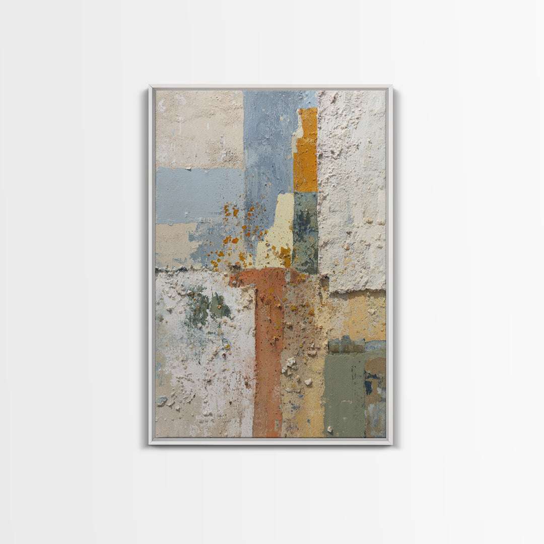 Abstract Clay Shapes Canvas Print, Boho Art, Abstract Art, Living Room Decor, Bohemian 472, Set of Prints, Wall Art Set, BOH-2x3-72