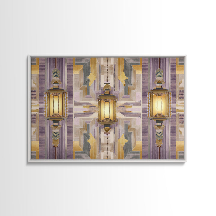 Macrame Geometric Fringe Pattern Framed Canvas Print, Boho Art, Printable Art, Living Room Decor, Fine Art, Bohemian, BOH-3x2-59