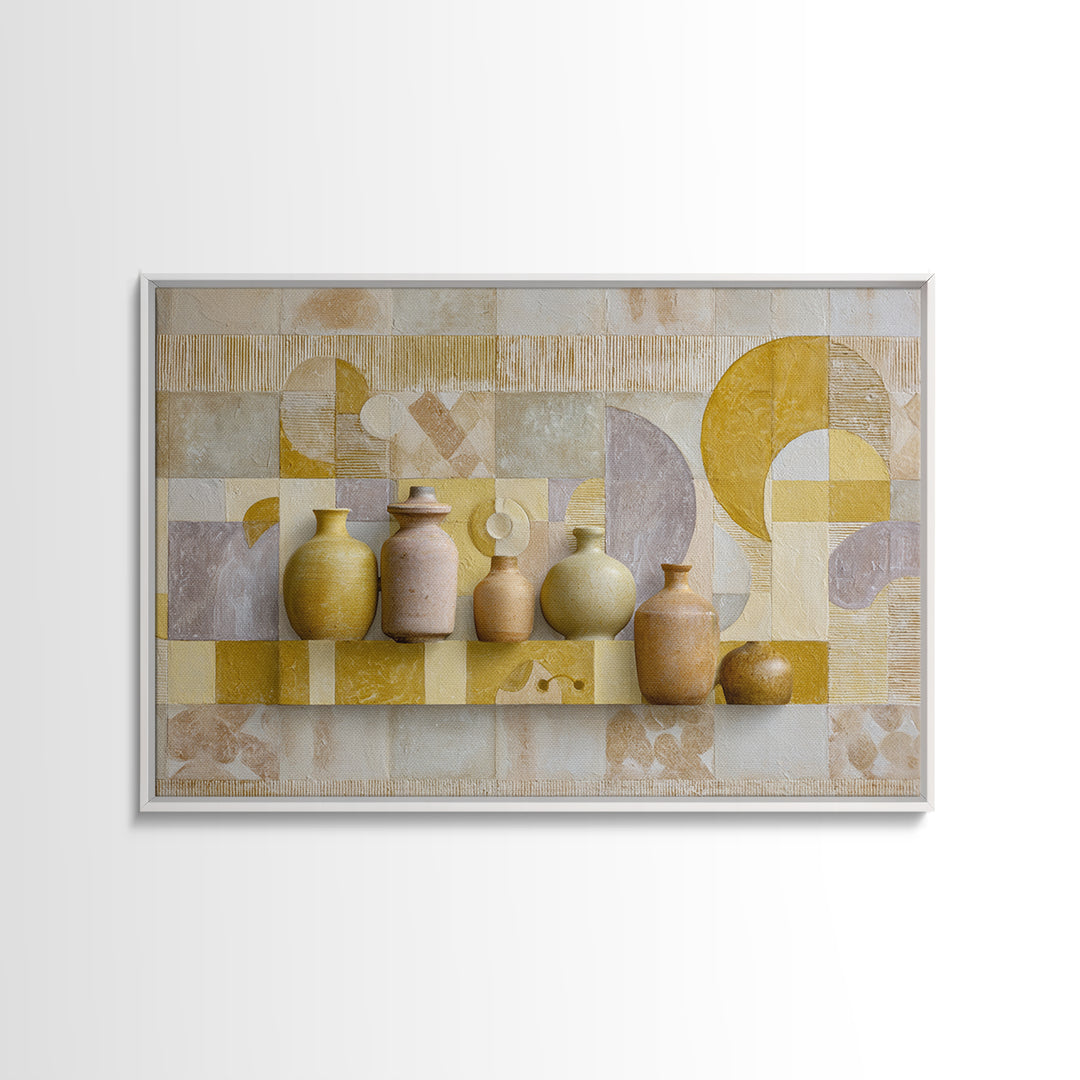 Sun and Moon Celestial Folk Motif Canvas Print, Boho Art, Wall Art Print, Living Room Decor, Fine Art, Bohemian, Luxury Decor, BOH-3x2-62