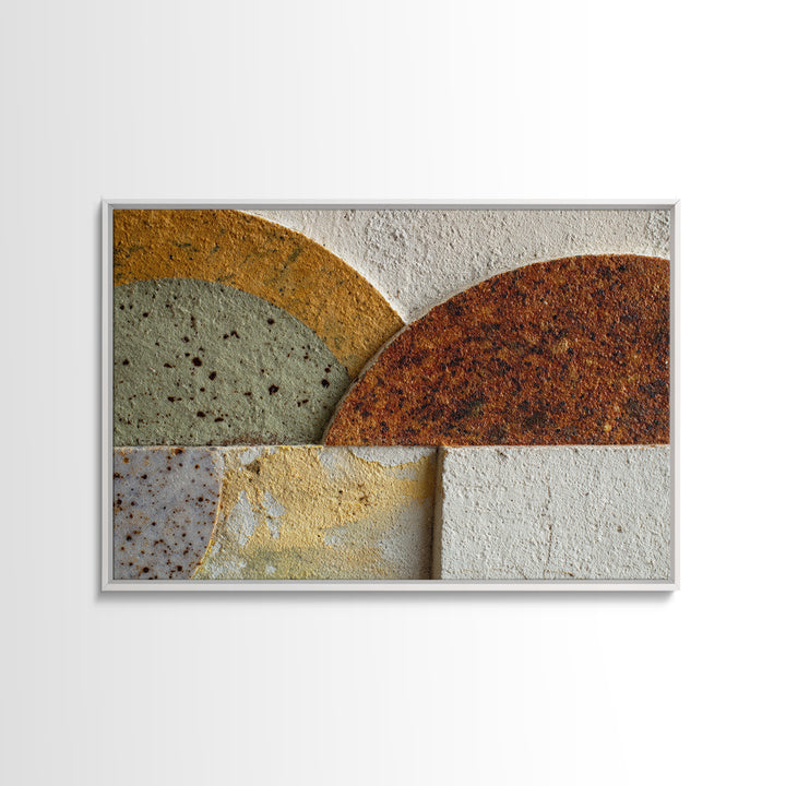 Abstract Clay Shapes Canvas Print, Boho Art, Printable Wall Art, Living Room Decor, Fine Art, Bohemian, Abstract Wall Art, BOH-3x2-68