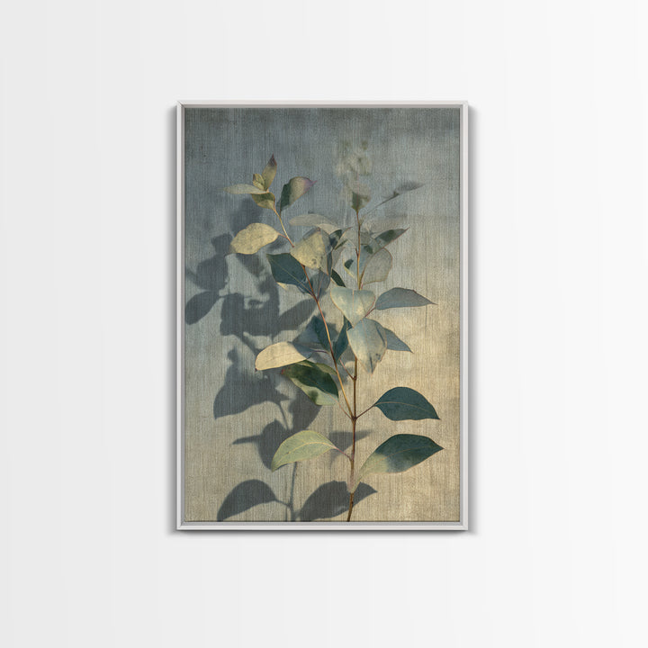 Eucalyptus Stems in Soft Sage Tones Framed Canvas Print, Botanical Art, Home Gift, Living Room Decor, Fine Art, Botanic, BOT-2x3-43