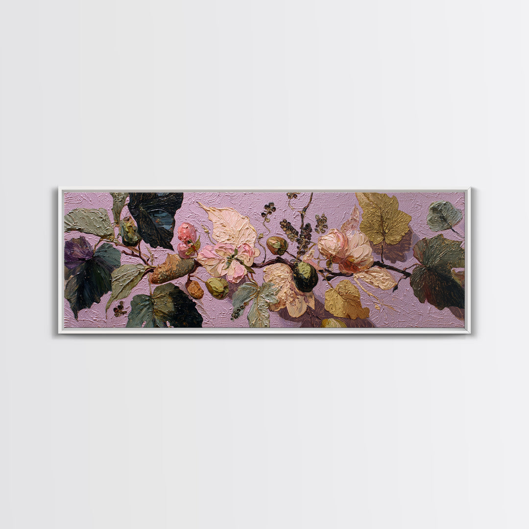 Autumn Leaves Specimen Collection Canvas Print, Botanical Art, Gallery Decor, Living Room Decor, Fine Art, Botanic, Wall Art, BOT-3x1-36
