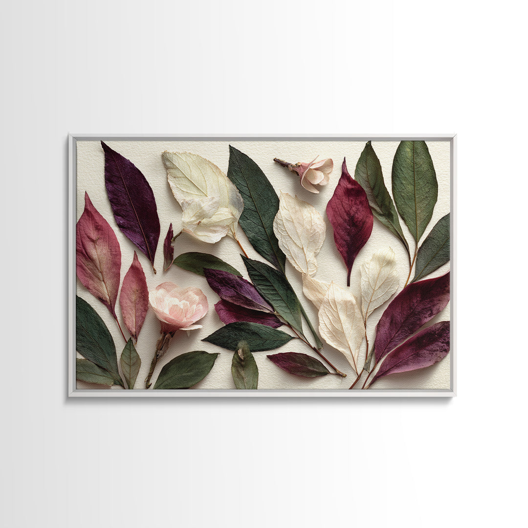 Autumn Leaves Specimen Collection Canvas Print, Botanical Art, Gallery Decor, Living Room Decor, Fine Art, Botanic, Wall Art, BOT-3x2-48
