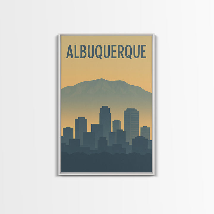 Albuquerque Travel Poster, Canvas Print, Mid Century Travel Art, Albuquerque Poster Print, Fine Art Print, Home Office Decor, Design 2