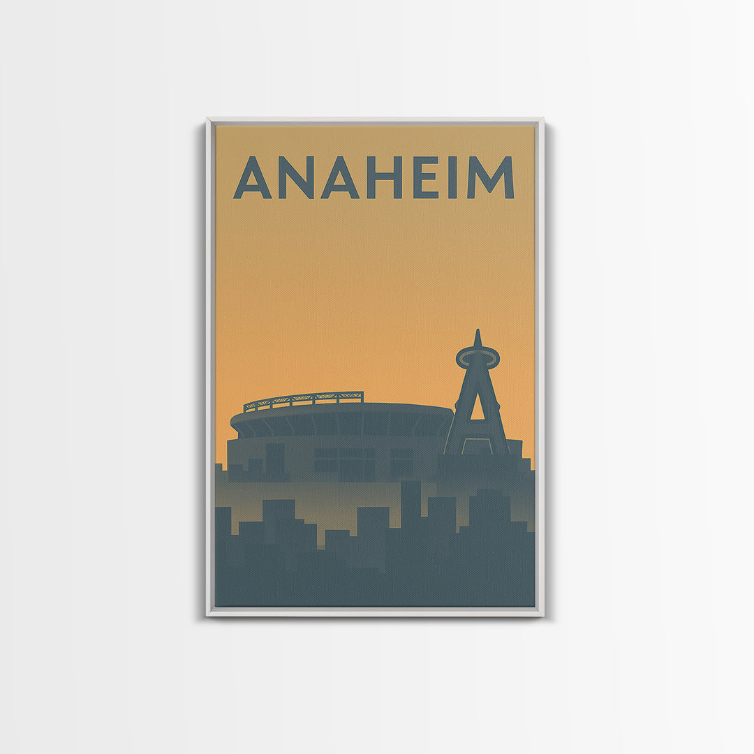 Anaheim California Travel Poster, Canvas Print, City Poster Art, Anaheim Art Print, Gift For Travelers, City Illustration, Travel Art Print