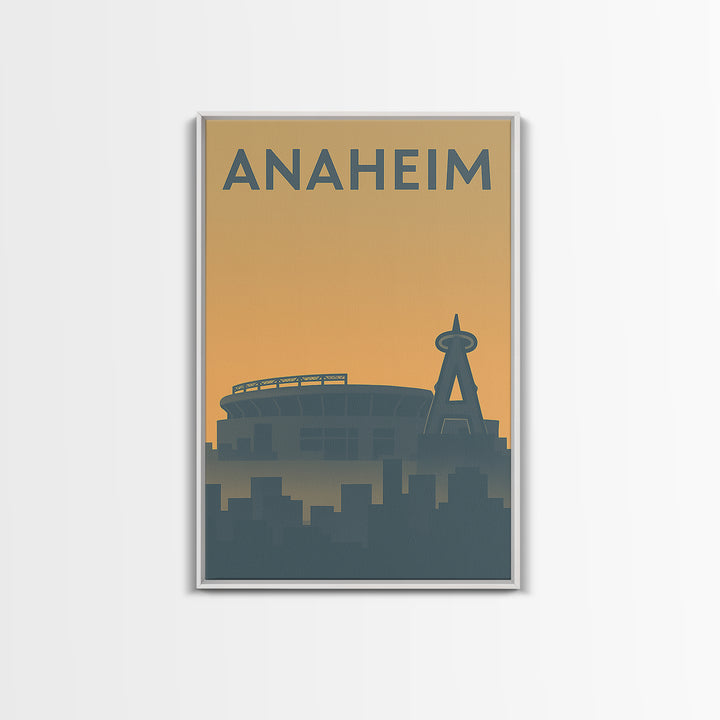 Anaheim California Travel Poster, Canvas Print, City Poster Art, Anaheim Art Print, Gift For Travelers, City Illustration, Travel Art Print