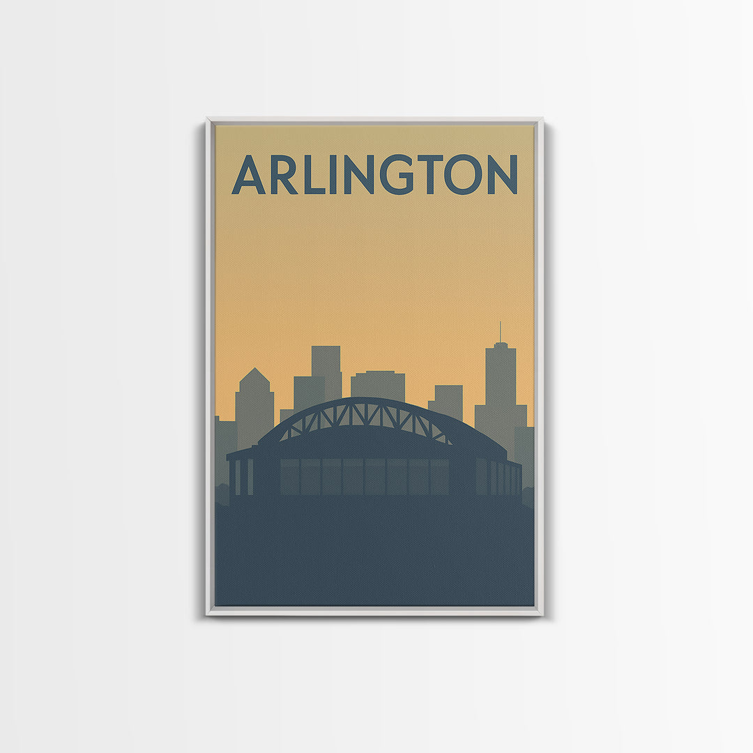 Arlington Travel Poster, Canvas Print, Mid Century Travel Art, Arlington City Art, Gift For Travelers, Eclectic Wall Decor, Travel Posters