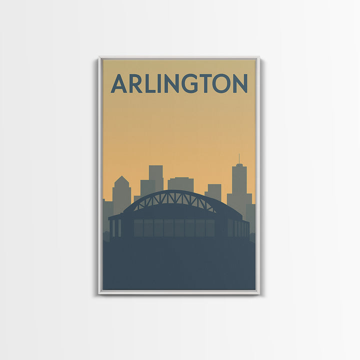 Arlington Travel Poster, Canvas Print, Mid Century Travel Art, Arlington City Art, Gift For Travelers, Eclectic Wall Decor, Travel Posters